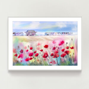 Goring Beach Huts Print