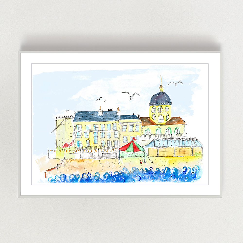 Worthing Dome by the sea print