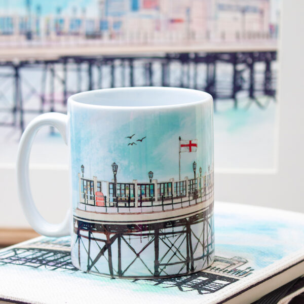 Worthing seafront pier mug
