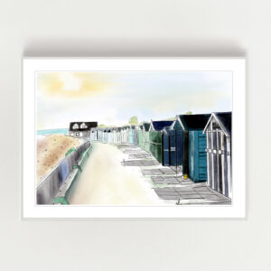 Ferring Beach Huts Print