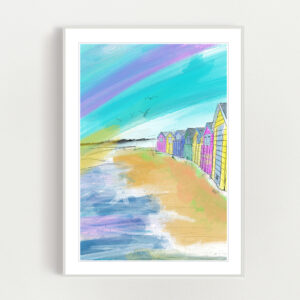 Seaside Beach Huts Print