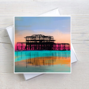 Brighton West Pier greeting card