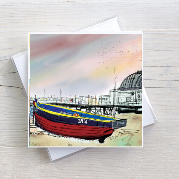 Evening Pier Greeting Card