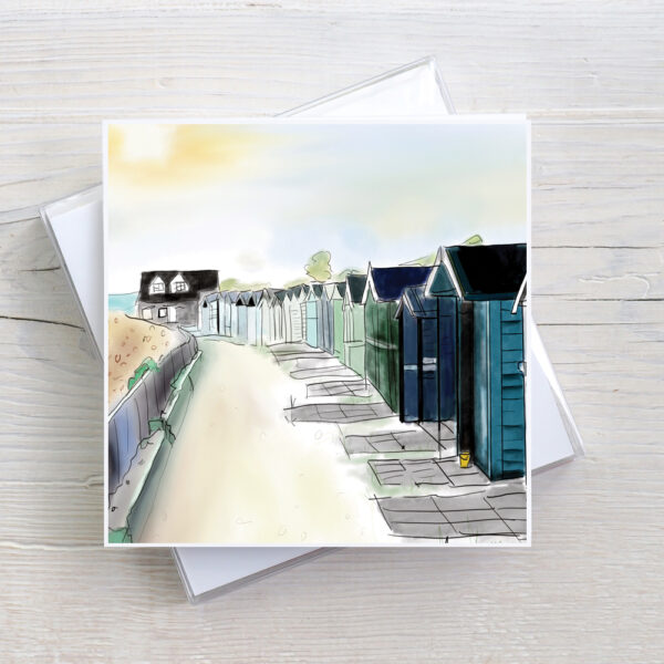 Ferring Beach Huts Greeting Card