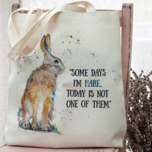 Hare Linen Tote Bag