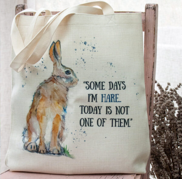 Hare Linen Tote Bag