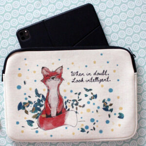 Intelligent Fox Linen Style Laptop Sleeve