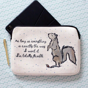Grey Squirrel laptop sleeve